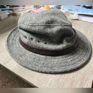 Filson Gray Wool Hat with Brown Band